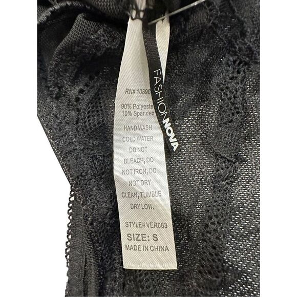 NWT Fashion Nova Lace Teddy Bodysuit - Picture 6 of 6